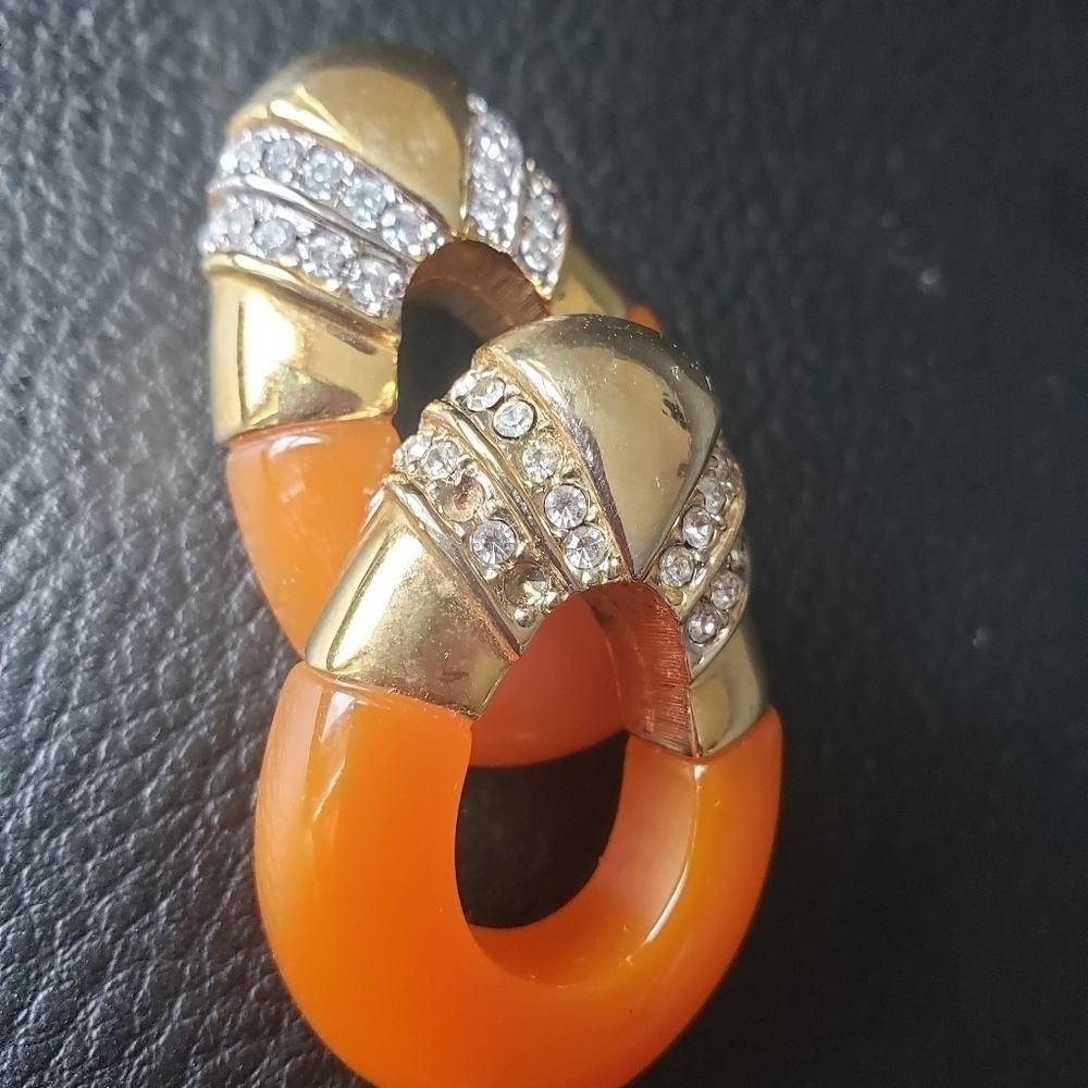 Vintage Kenneth Jay Lane Clip-On Earrings - Picture 6 of 7